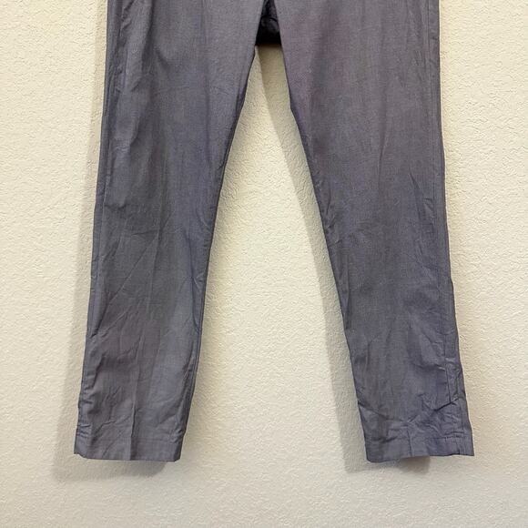 TED BAKER LONDON Pants Gray Straight Leg Cotton Stretch Preppy Office - Picture 4 of 13